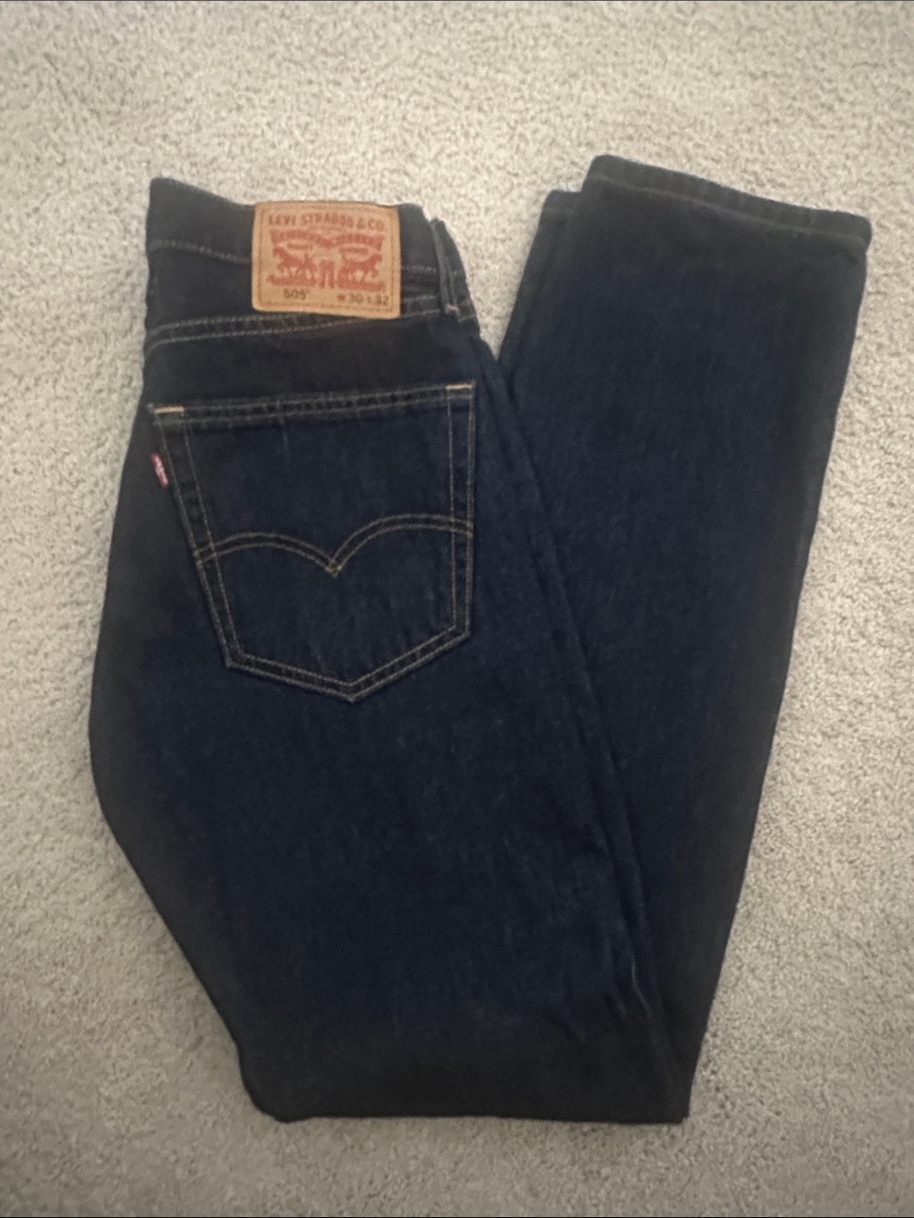 Levi's Dark Blue Straight-Leg Jeans - Picture 5 of 6